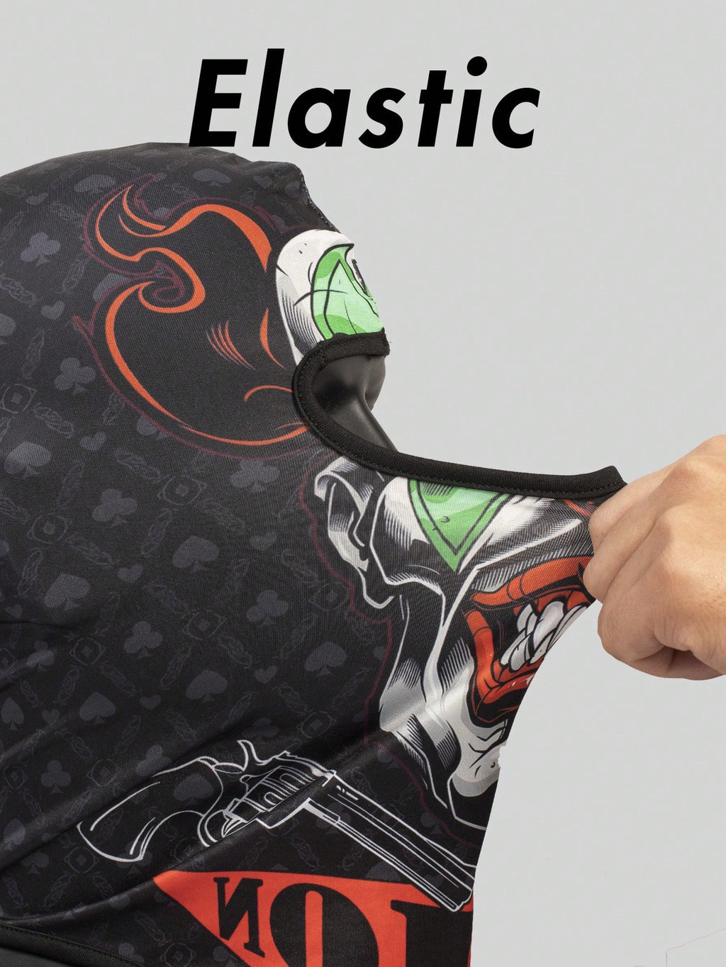 1 pièce Cagoule en polyester imprimée de crâne, coupe-vent. Masque facial multifonctionnel respirant et séchage rapide, adapté aux activités de plein air et aux masques de ski de déguisement