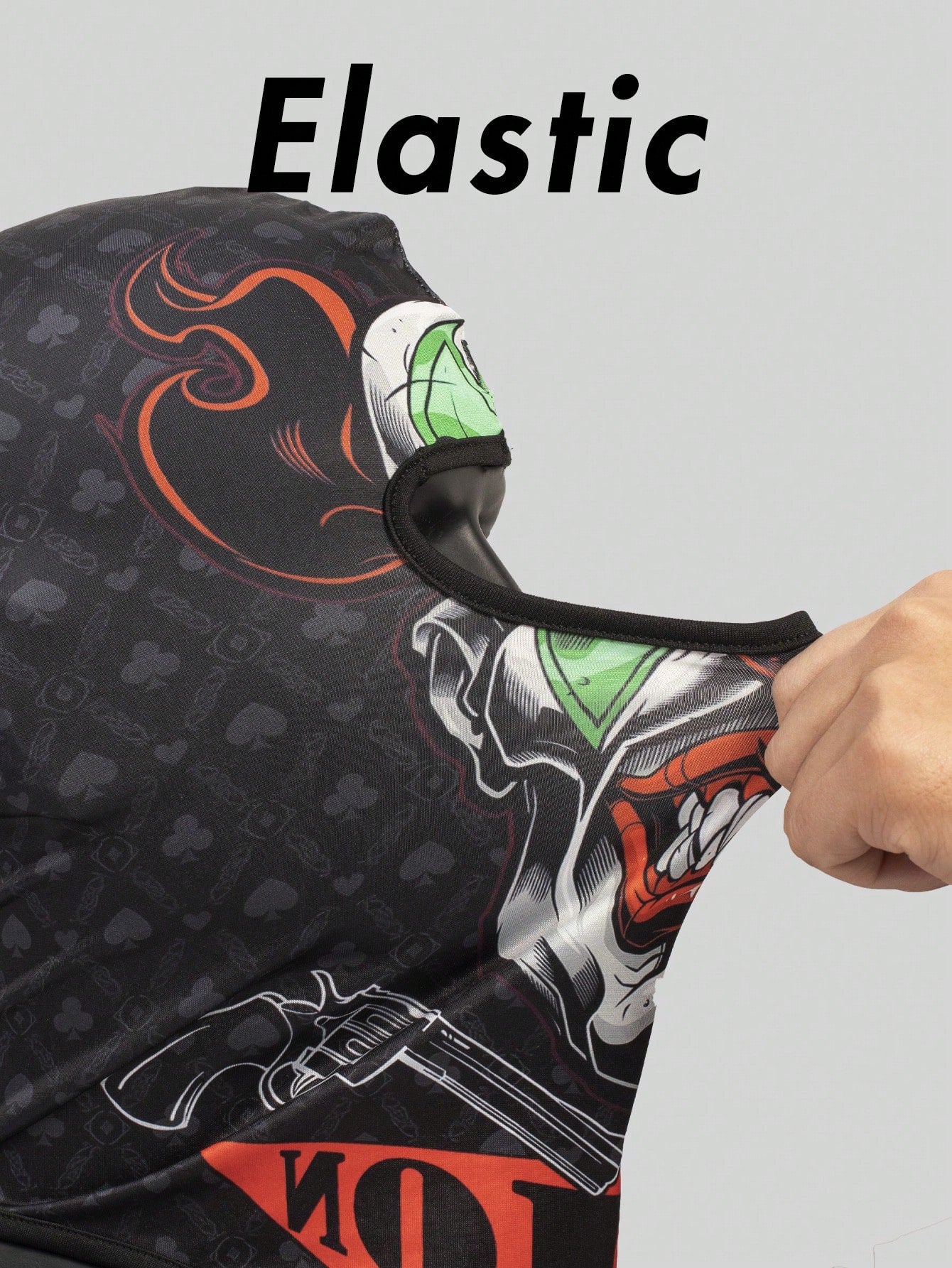 1 pièce Cagoule en polyester imprimée de crâne, coupe-vent. Masque facial multifonctionnel respirant et séchage rapide, adapté aux activités de plein air et aux masques de ski de déguisement
