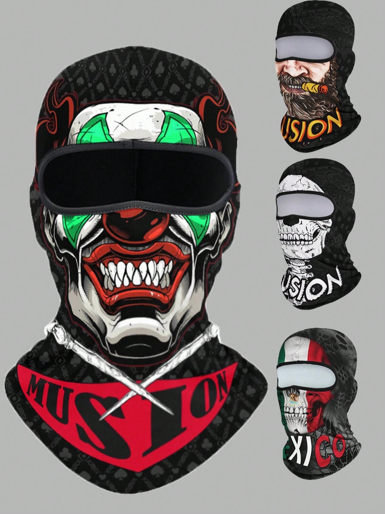 1 pièce Cagoule en polyester imprimée de crâne, coupe-vent. Masque facial multifonctionnel respirant et séchage rapide, adapté aux activités de plein air et aux masques de ski de déguisement
