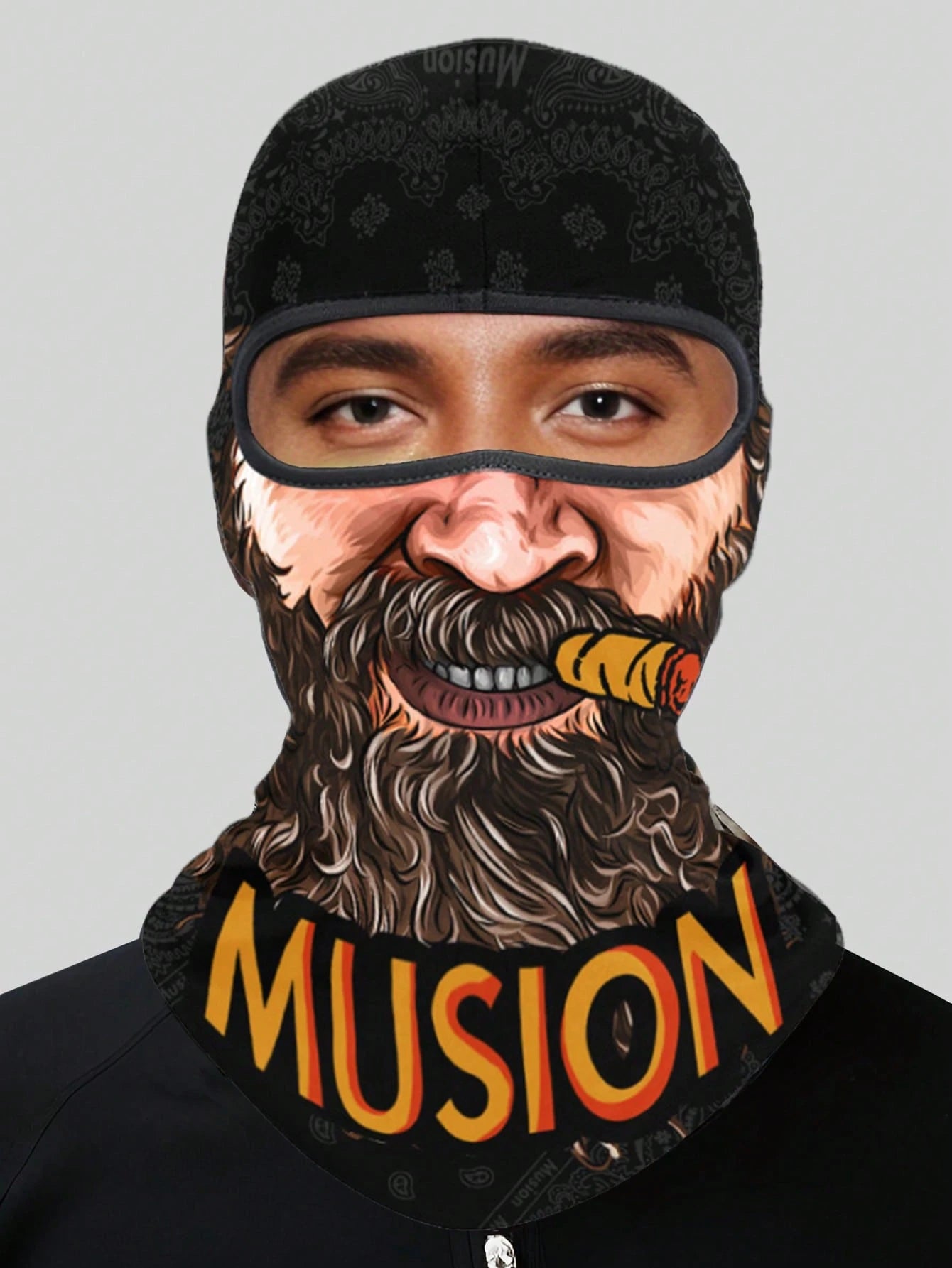 1 pièce Cagoule en polyester imprimée de crâne, coupe-vent. Masque facial multifonctionnel respirant et séchage rapide, adapté aux activités de plein air et aux masques de ski de déguisement