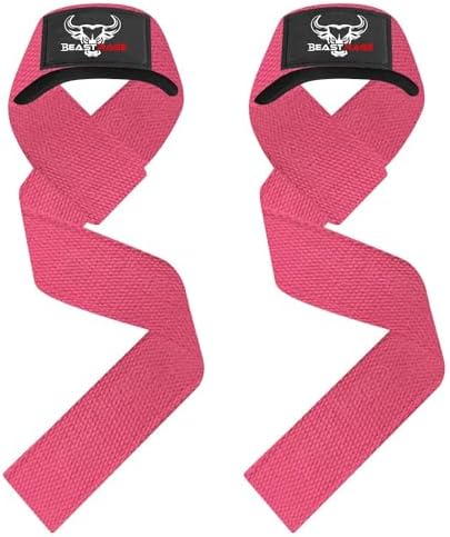 BEAST RAGE Lifting Wrist Straps for Weightlifting, Weight Lifting Straps Gym Grip Power Workouts Lifting Straps Padded Cotton Men Women Wrap Lift Deadlift Straps Hard Pull Exercise