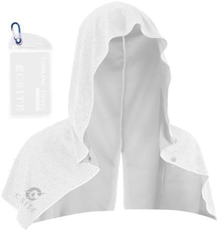 CSITE 3 Pack Cooling Hoodie Towels for Neck and Face, UPF 50 Sun Protection & Instant Cooling, Ice Towels for Hot Weather, Soft Breathable Towel for Sport, Work Out, Gym, Camping & More Activities