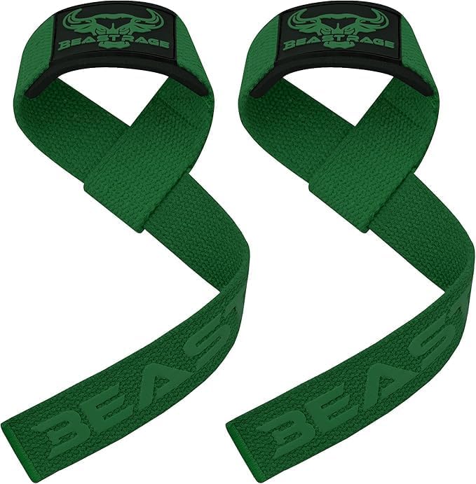BEAST RAGE Lifting Wrist Straps for Weightlifting, Weight Lifting Straps Gym Grip Power Workouts Lifting Straps Padded Cotton Men Women Wrap Lift Deadlift Straps Hard Pull Exercise