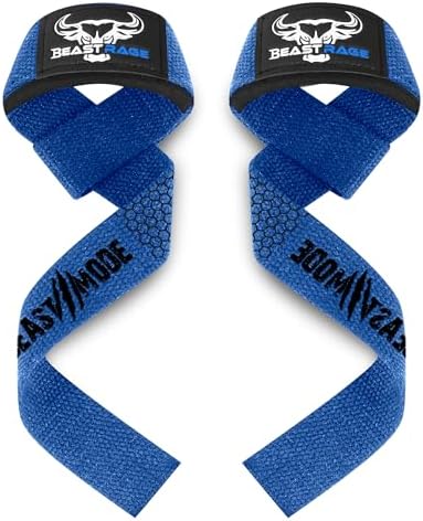 BEAST RAGE Lifting Wrist Straps for Weightlifting, Weight Lifting Straps Gym Grip Power Workouts Lifting Straps Padded Cotton Men Women Wrap Lift Deadlift Straps Hard Pull Exercise