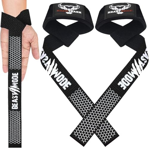 BEAST RAGE Lifting Wrist Straps for Weightlifting, Weight Lifting Straps Gym Grip Power Workouts Lifting Straps Padded Cotton Men Women Wrap Lift Deadlift Straps Hard Pull Exercise
