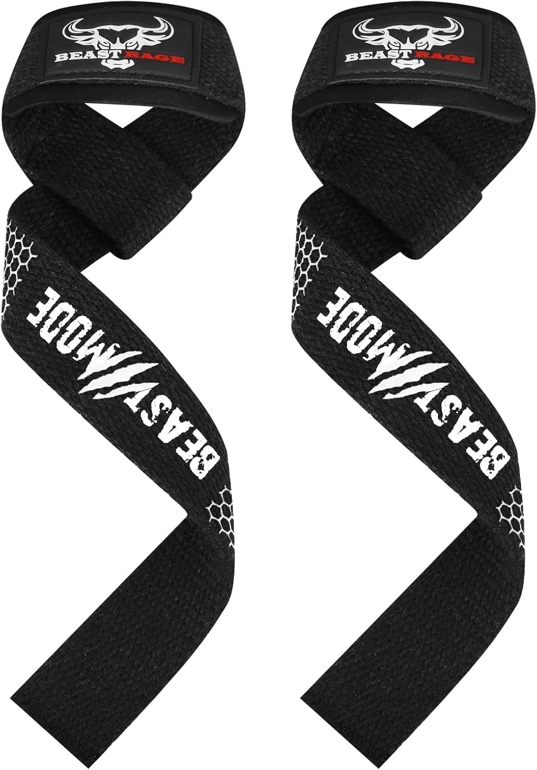 BEAST RAGE Lifting Wrist Straps for Weightlifting, Weight Lifting Straps Gym Grip Power Workouts Lifting Straps Padded Cotton Men Women Wrap Lift Deadlift Straps Hard Pull Exercise
