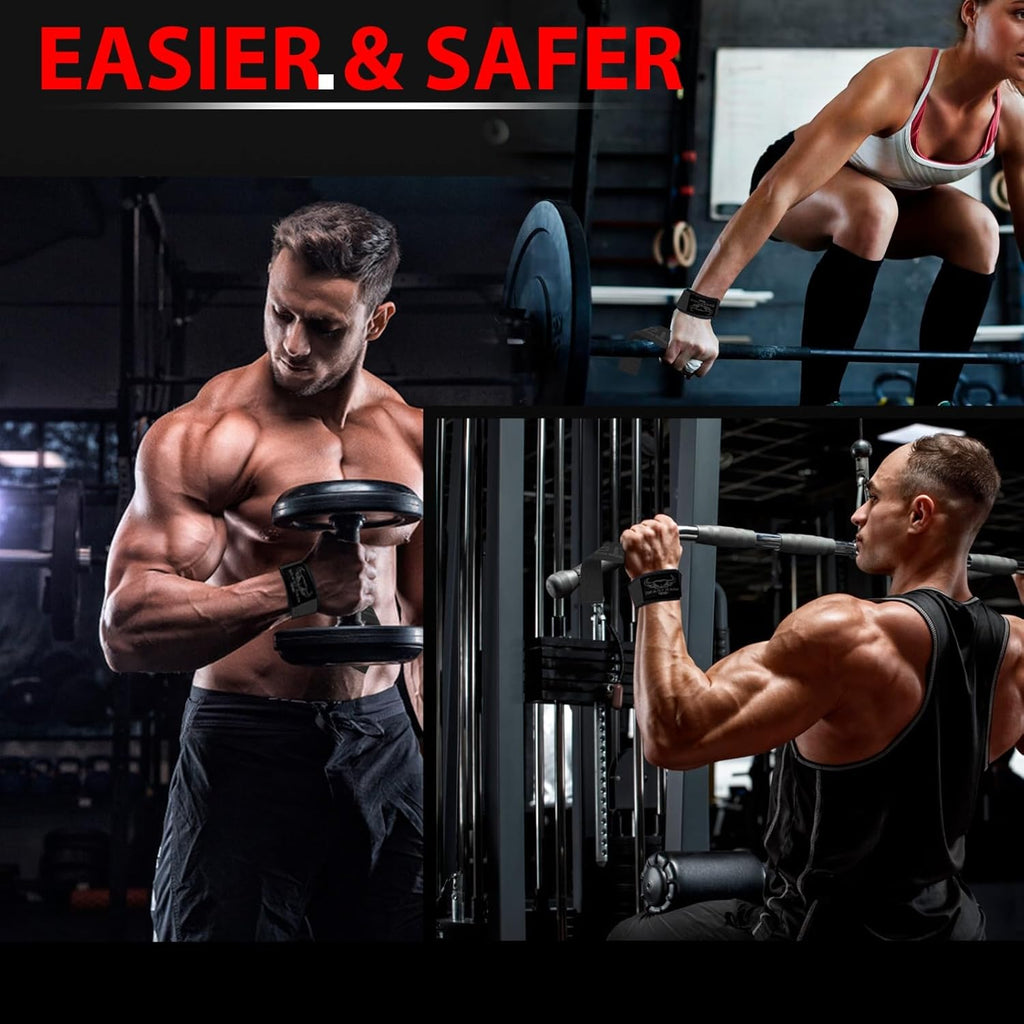 BEAST RAGE Lifting Wrist Straps for Weightlifting, Weight Lifting Straps Gym Grip Power Workouts Lifting Straps Padded Cotton Men Women Wrap Lift Deadlift Straps Hard Pull Exercise