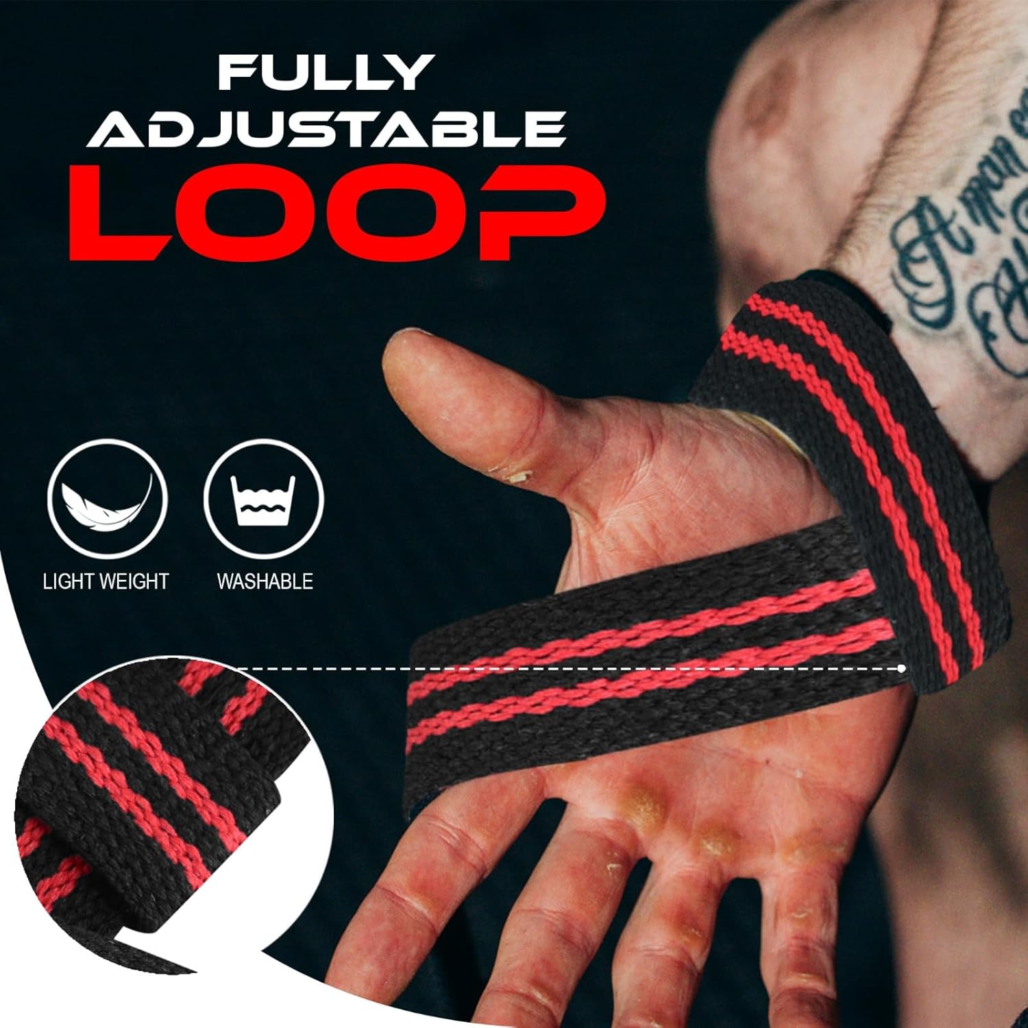 BEAST RAGE Lifting Wrist Straps for Weightlifting, Weight Lifting Straps Gym Grip Power Workouts Lifting Straps Padded Cotton Men Women Wrap Lift Deadlift Straps Hard Pull Exercise