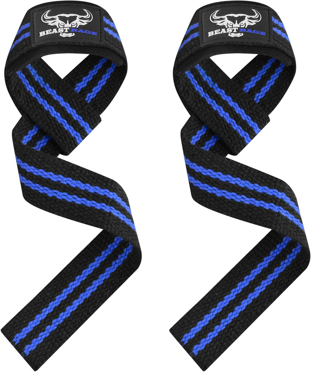 BEAST RAGE Lifting Wrist Straps for Weightlifting, Weight Lifting Straps Gym Grip Power Workouts Lifting Straps Padded Cotton Men Women Wrap Lift Deadlift Straps Hard Pull Exercise