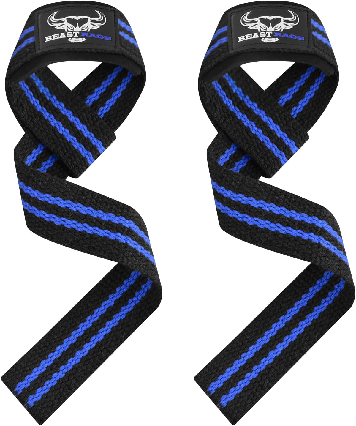 BEAST RAGE Lifting Wrist Straps for Weightlifting, Weight Lifting Straps Gym Grip Power Workouts Lifting Straps Padded Cotton Men Women Wrap Lift Deadlift Straps Hard Pull Exercise