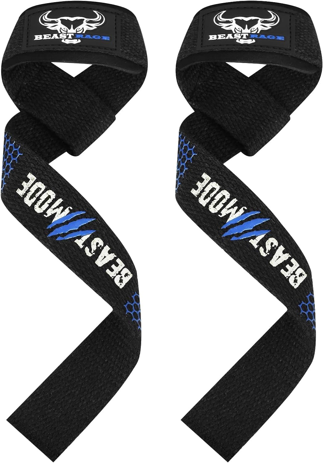 BEAST RAGE Lifting Wrist Straps for Weightlifting, Weight Lifting Straps Gym Grip Power Workouts Lifting Straps Padded Cotton Men Women Wrap Lift Deadlift Straps Hard Pull Exercise