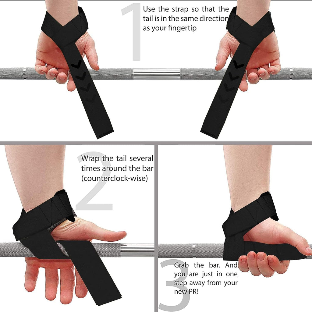BEAST RAGE Lifting Wrist Straps for Weightlifting, Weight Lifting Straps Gym Grip Power Workouts Lifting Straps Padded Cotton Men Women Wrap Lift Deadlift Straps Hard Pull Exercise