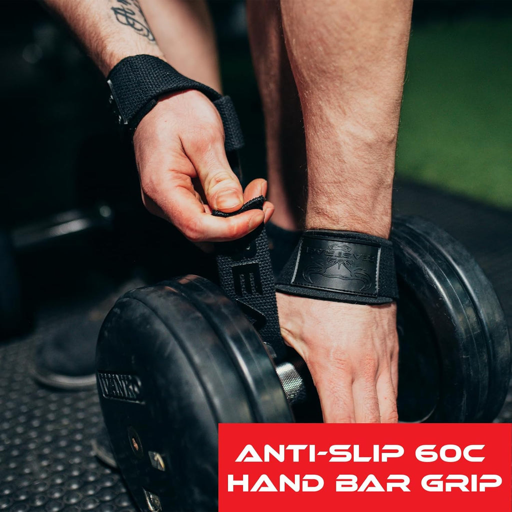 BEAST RAGE Lifting Wrist Straps for Weightlifting, Weight Lifting Straps Gym Grip Power Workouts Lifting Straps Padded Cotton Men Women Wrap Lift Deadlift Straps Hard Pull Exercise