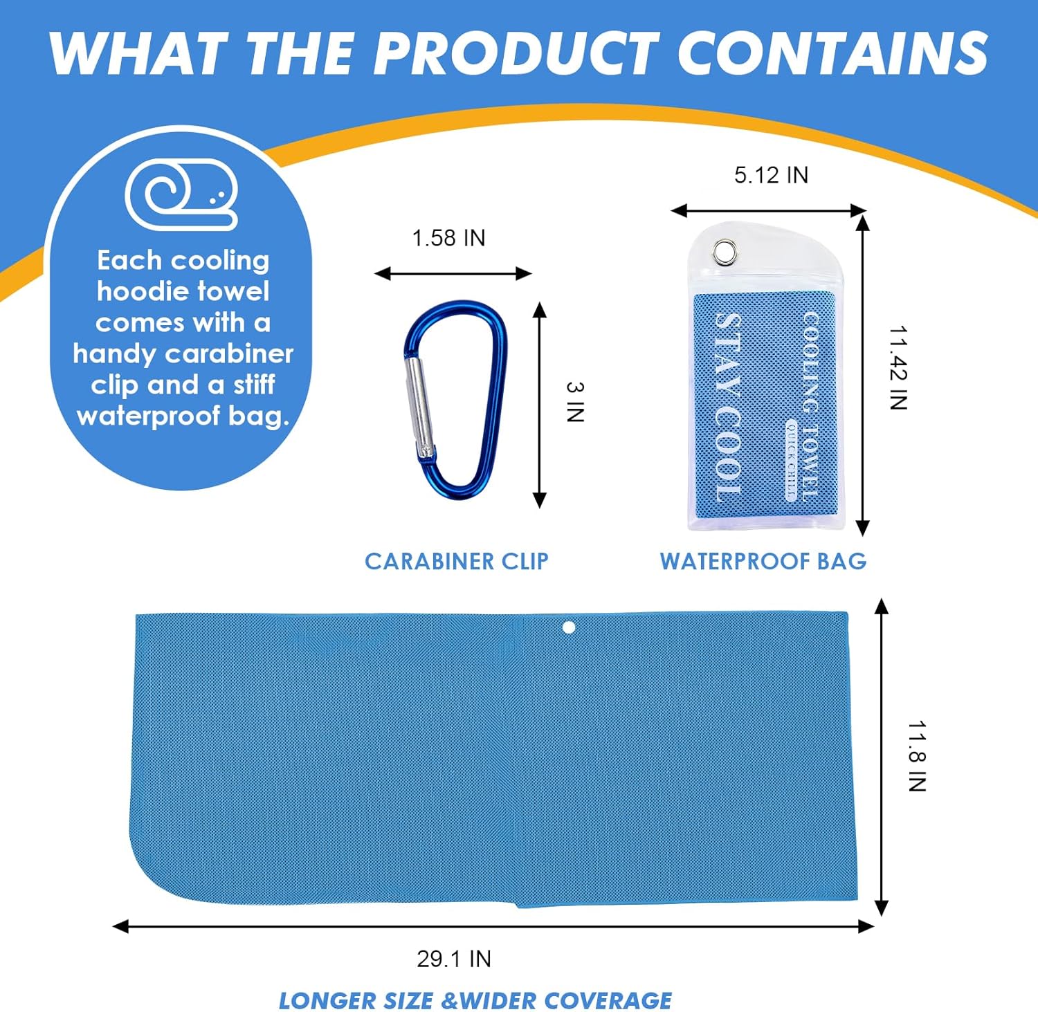 CSITE 3 Pack Cooling Hoodie Towels for Neck and Face, UPF 50 Sun Protection & Instant Cooling, Ice Towels for Hot Weather, Soft Breathable Towel for Sport, Work Out, Gym, Camping & More Activities