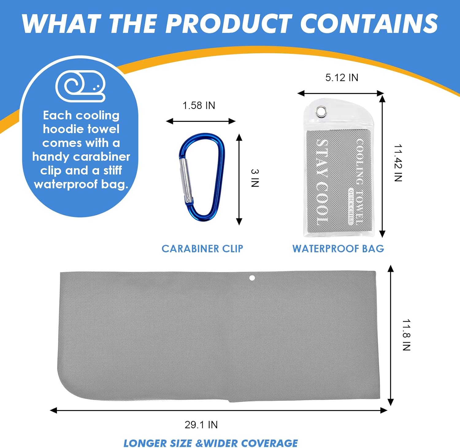 CSITE 3 Pack Cooling Hoodie Towels for Neck and Face, UPF 50 Sun Protection & Instant Cooling, Ice Towels for Hot Weather, Soft Breathable Towel for Sport, Work Out, Gym, Camping & More Activities
