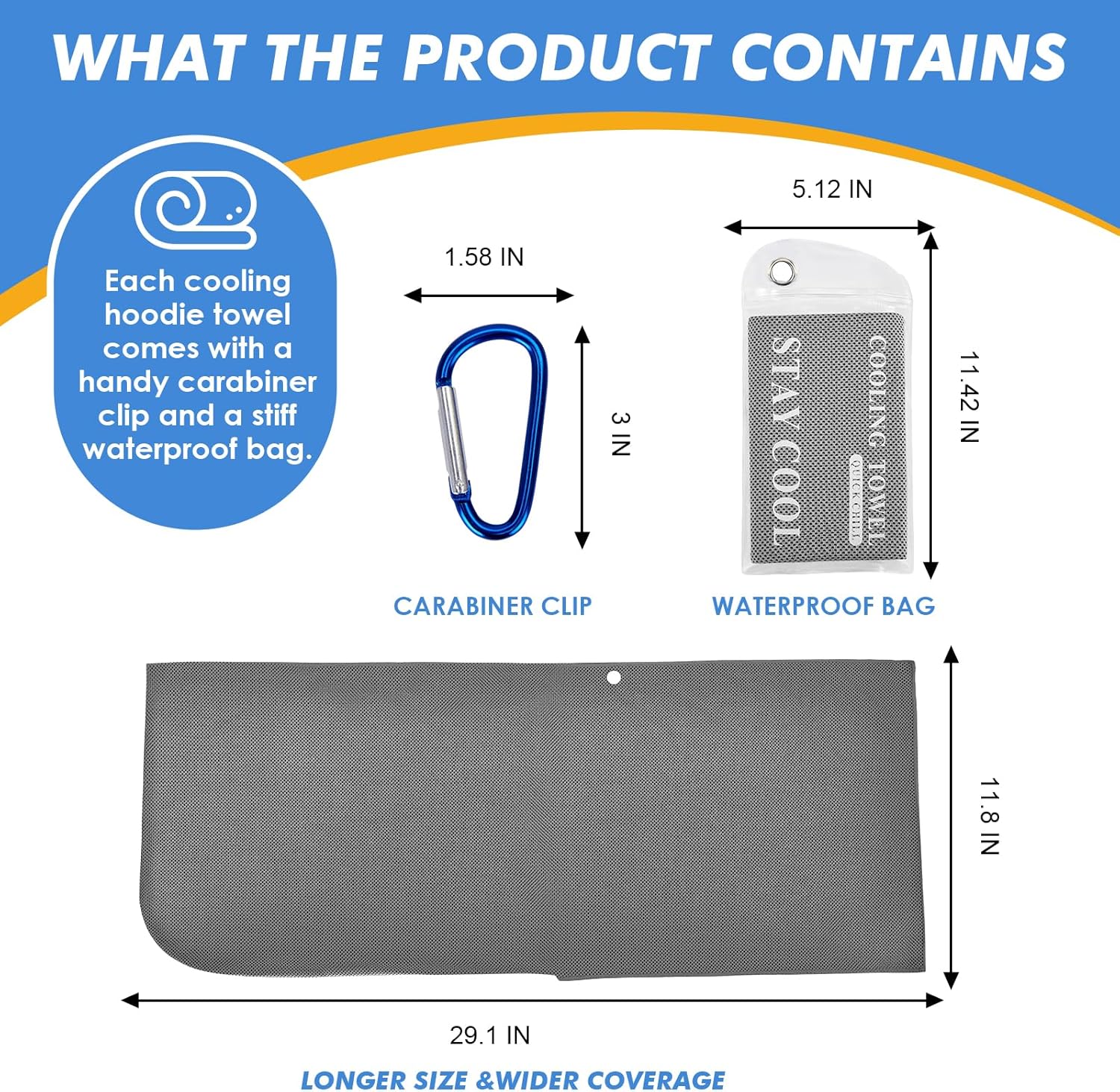 CSITE 3 Pack Cooling Hoodie Towels for Neck and Face, UPF 50 Sun Protection & Instant Cooling, Ice Towels for Hot Weather, Soft Breathable Towel for Sport, Work Out, Gym, Camping & More Activities
