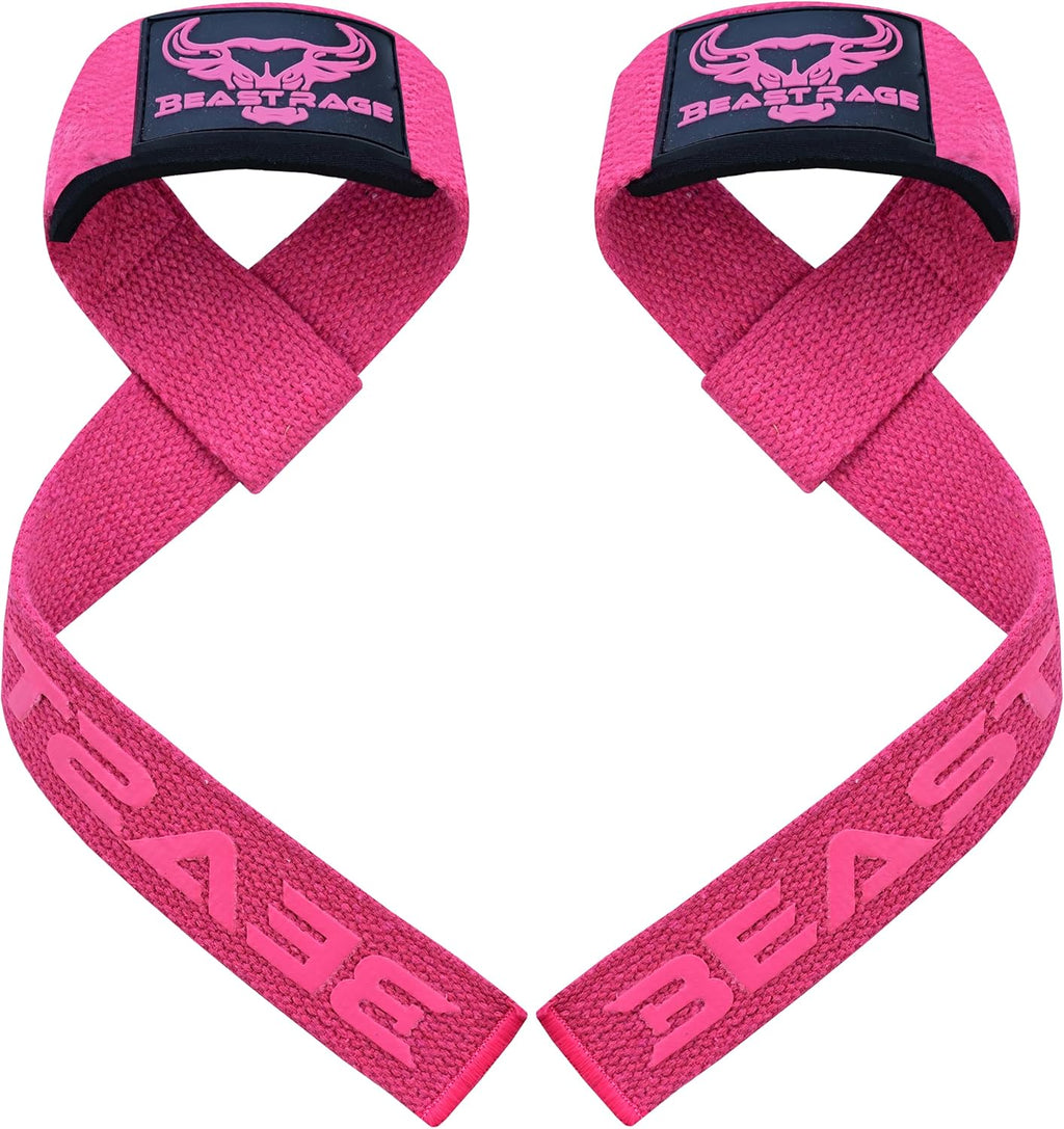 BEAST RAGE Lifting Wrist Straps for Weightlifting, Weight Lifting Straps Gym Grip Power Workouts Lifting Straps Padded Cotton Men Women Wrap Lift Deadlift Straps Hard Pull Exercise