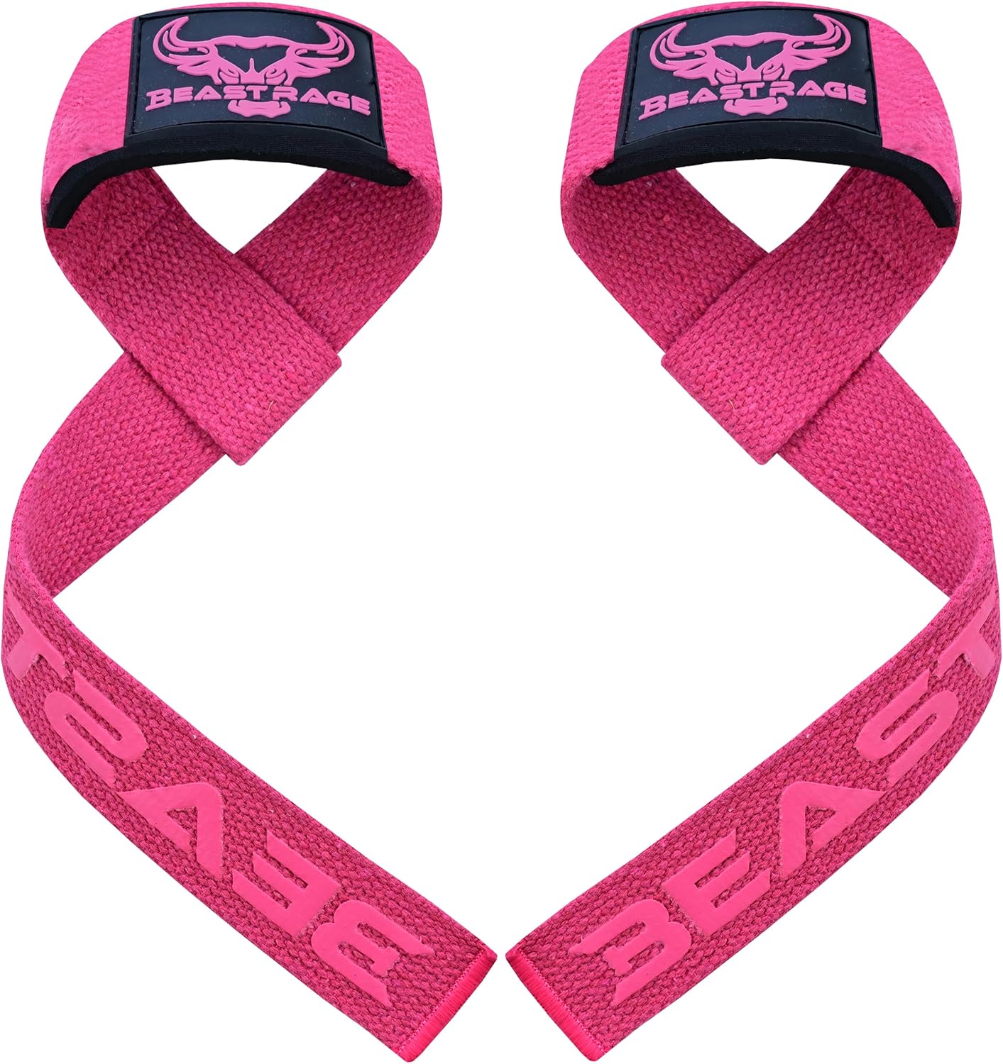BEAST RAGE Lifting Wrist Straps for Weightlifting, Weight Lifting Straps Gym Grip Power Workouts Lifting Straps Padded Cotton Men Women Wrap Lift Deadlift Straps Hard Pull Exercise